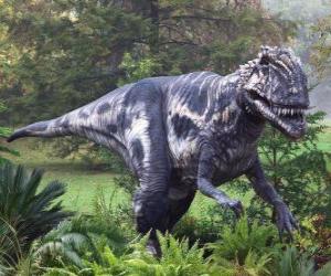 yapboz Megalosaurus ve uzun bir ton ağırlığı 9 metre hakkında bir iki ayaklı yırtıcı bir hayvan